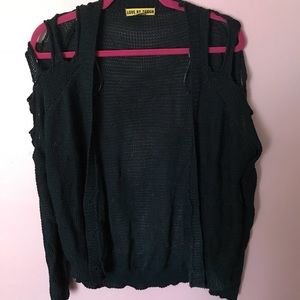Black Sweater with Cutouts